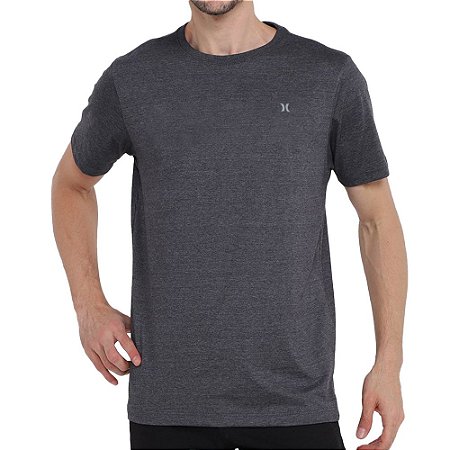 Camiseta Hurley Heat Masculina Cinza Escuro