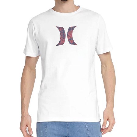 Camiseta Hurley Icon Ornamental Masculina Branco
