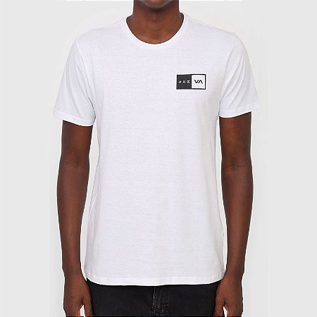 Camiseta RVCA Tokyo Balance Box Masculina Branco