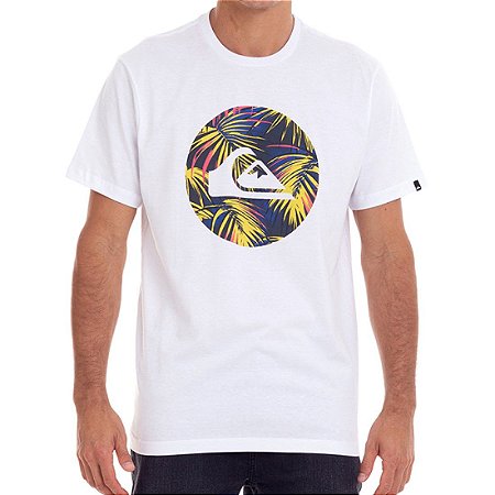 Camiseta Quiksilver Jungle Logo Masculina Branco