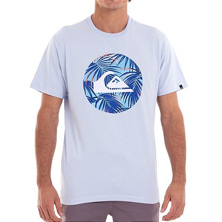 Camiseta Quiksilver Jungle Logo Masculina Azul Claro