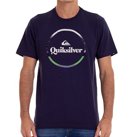 Camiseta Quiksilver Block Down Masculina Azul Marinho