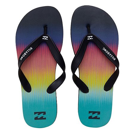 Chinelo Billabong Fluid Laranja/Azul