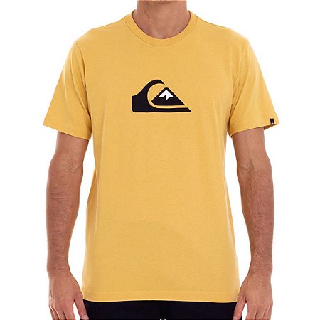 Camiseta Quiksilver Comp Logo Color Masculina Mostarda