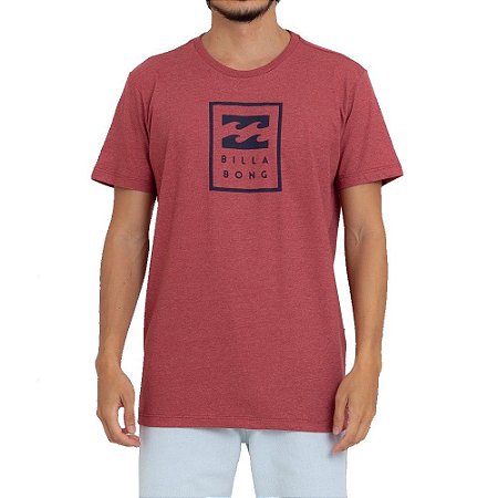 Camiseta Billabong United Stacked III Masculina Vermelho