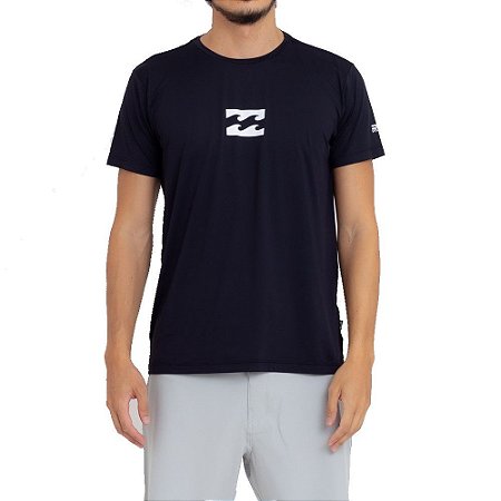 Camiseta Billabong Surf All Day Wave LF Masculina Preto