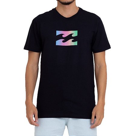 Camiseta Billabong Wave Gradient Masculina Preto