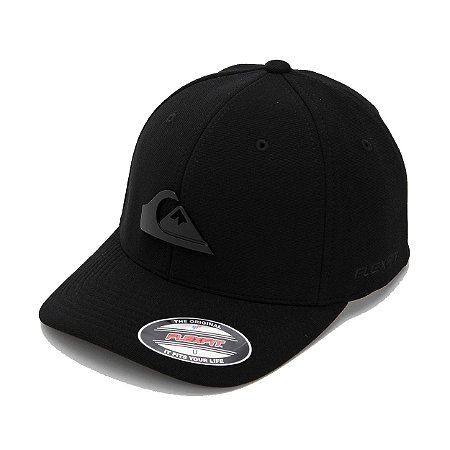 Boné Quiksilver Aba Curva Plate Silver Preto