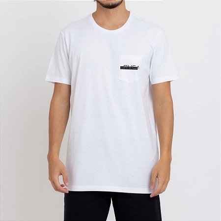 Camiseta RVCA Redacted Masculina Branco