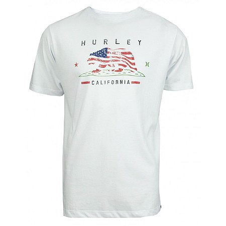 Camiseta Hurley Cali Flag Masculina Branco