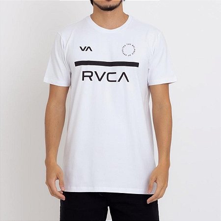 Camiseta RVCA Mid Bar Masculina Branco