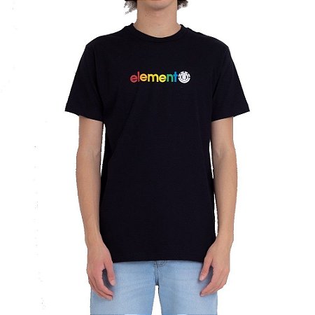 Camiseta Element Youth Horizontal Masculina Preto