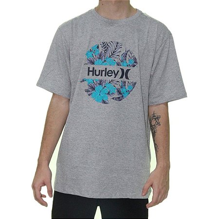 Camiseta Hurley Crush Masculina Cinza Claro