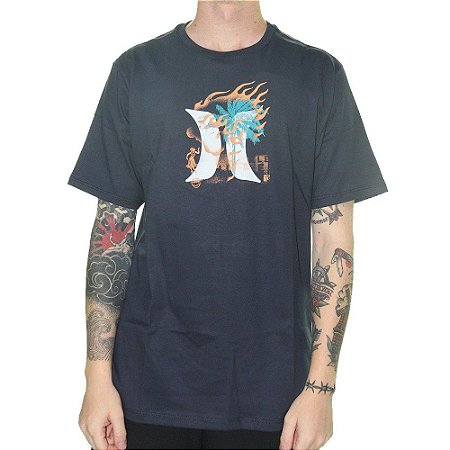 Camiseta Hurley Surf Masculina Azul Marinho