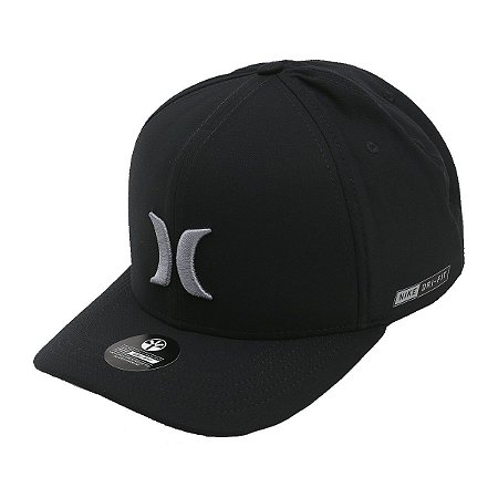 Boné Hurley Aba Curva Icon Dri Fit Preto