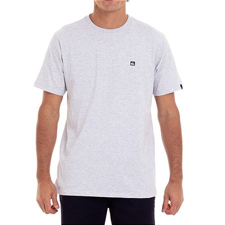 Camiseta Quiksilver Transfer Masculina Cinza Claro