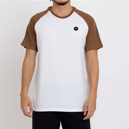 Camiseta RVCA Test Scan Masculina Off White/Marrom