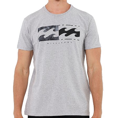 Camiseta Billabong Team Wave Masculina Cinza