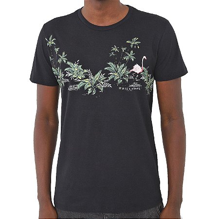 Camiseta Billabong Flamingos Masculina Preto