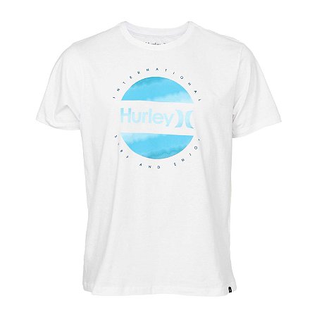 Camiseta Hurley Circle Dye Logo Masculina Branco