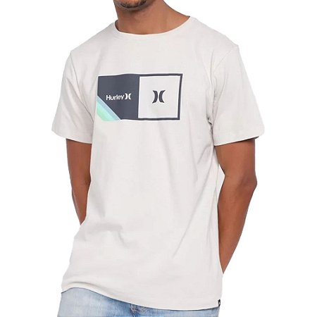 Camiseta Hurley Halfer Stripes Masculina Branco