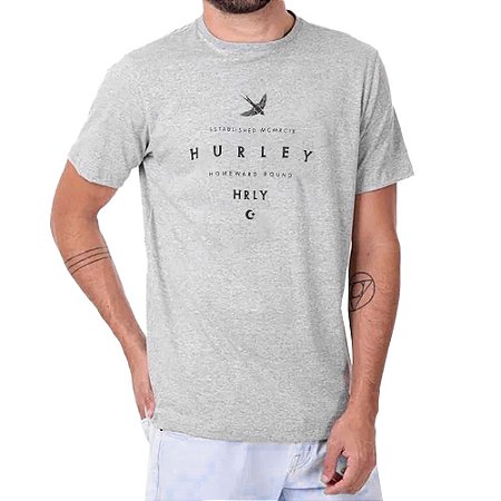 Camiseta Hurley Homeward Masculina Cinza Claro