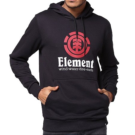 Moletom Element Fechado Vertical Masculino Preto