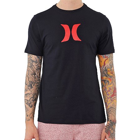 Camiseta Hurley Silk Icon Solid Masculina Preto