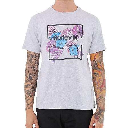 Camiseta Hurley Silk Fill Box Masculina Cinza