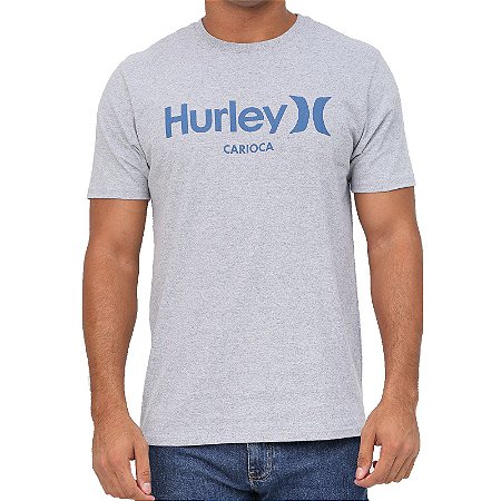Camiseta Hurley Silk Carioca Masculina Cinza Claro