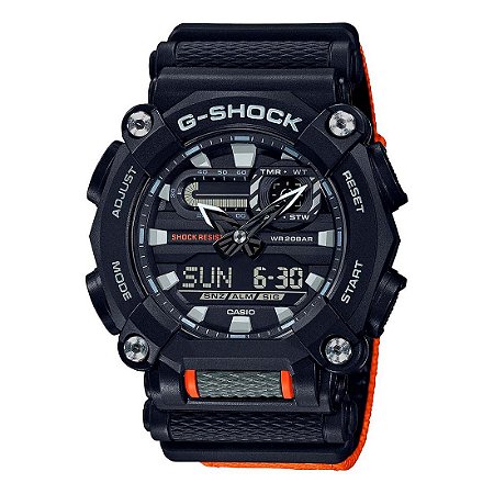 Relógio G-Shock GA-900C-1A4DR Preto/Laranja