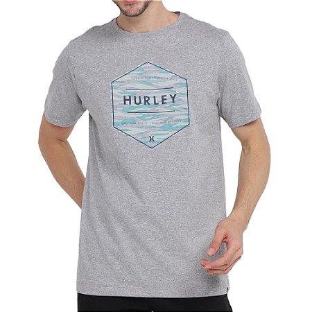 Camiseta Hurley Silk Camouflage Two Cinza