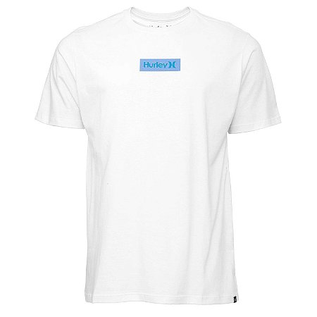 Camiseta Hurley Silk O&O Small Box Branco/Azul
