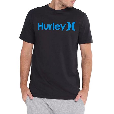 Camiseta Hurley O&O Solid Masculina Preto/Azul
