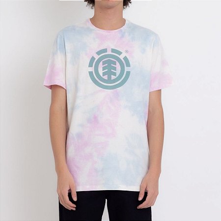 Camiseta Element Cloud Masculina Branco/Rosa