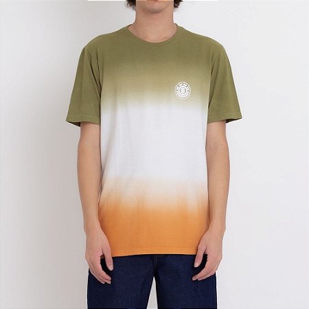 Camiseta Element Fade Out Masculina Verde/Laranja