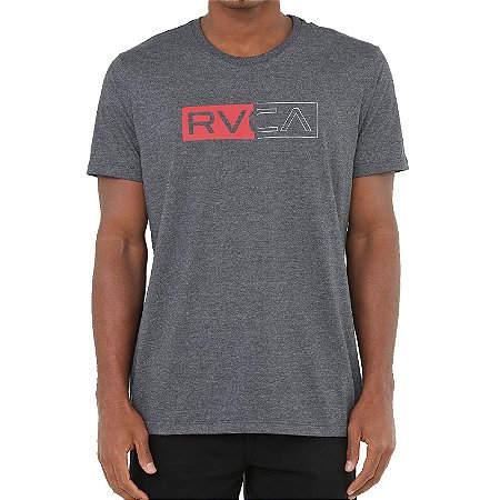 Camiseta RVCA Divider Masculina Cinza Escuro