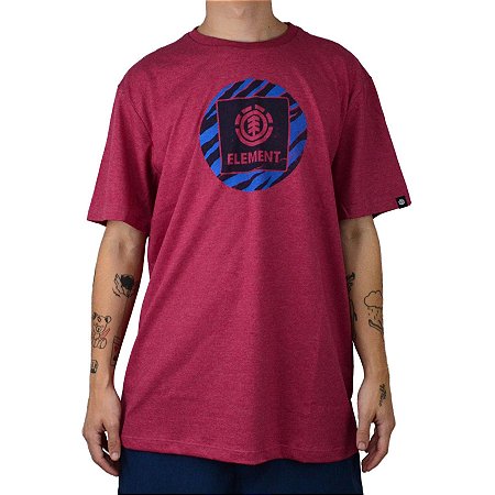 Camiseta Element Solarium Masculina Rosa Escuro