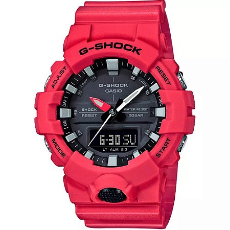 Relógio G-Shock GA-800-4ADR Masculino Vermelho