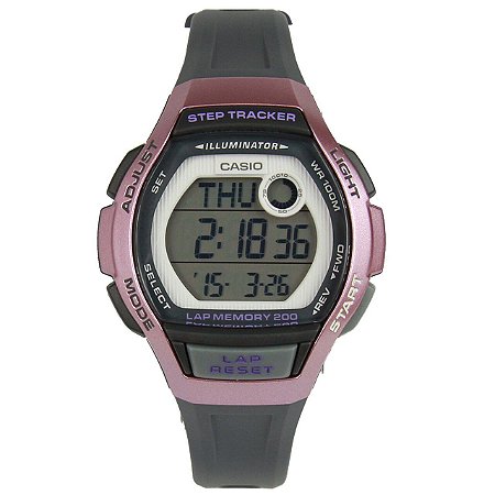 Relógio Casio Standard LWS-2000H-4AVDF Preto/Laranja