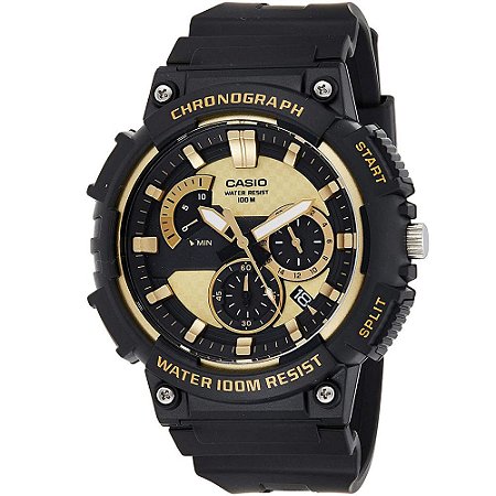 Relógio Casio Standard MCW-200H-9AVDF Preto/Dourado