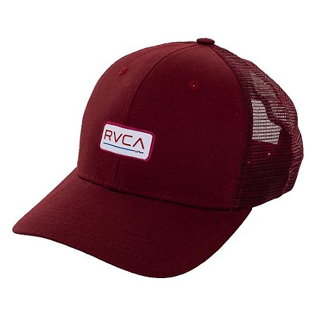 Boné RVCA Aba Curva Ticket Trucker II Vermelho