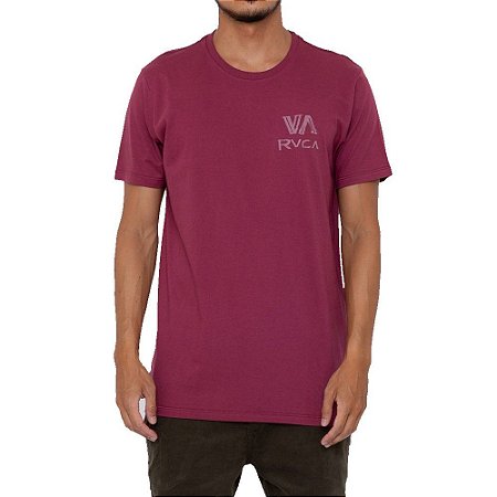 Camiseta RVCA Dry Brush Masculina Vinho