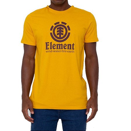 Camiseta Element Vertical Masculina Amarelo