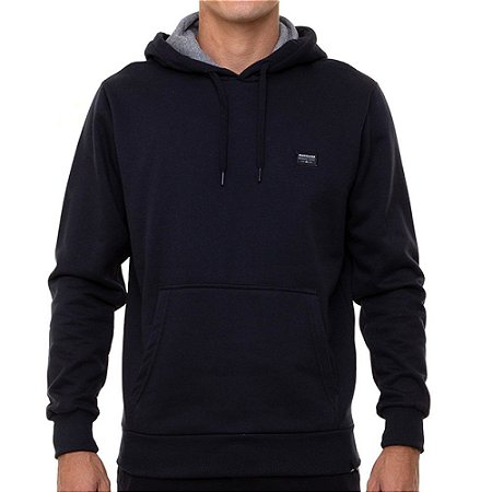 Moletom Quiksilver Fechado Patch Masculino Preto