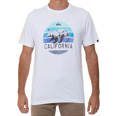 Camiseta Quiksilver CA The Traveller Masculina Branco