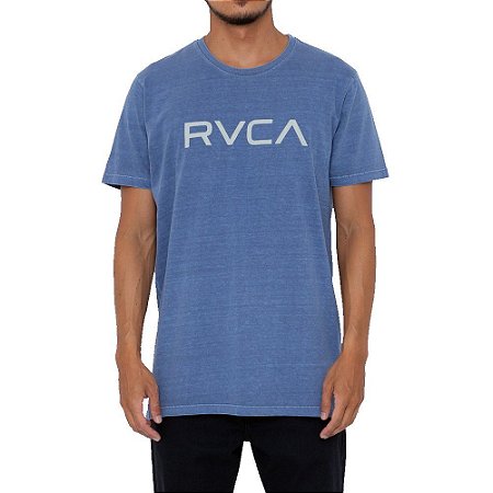 Camiseta RVCA Big RVCA Pigment Dye Masculina Azul
