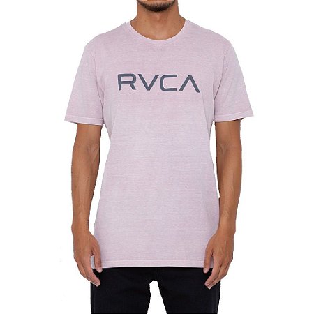 Camiseta RVCA Big RVCA Pigment Dye Masculina Rosa