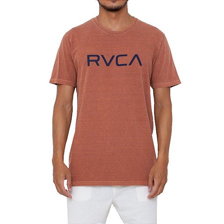 Camiseta RVCA Big RVCA Pigment Dye Masculina Marrom