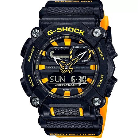 Relógio G-Shock GA-900A-1A9DR Preto/Laranja